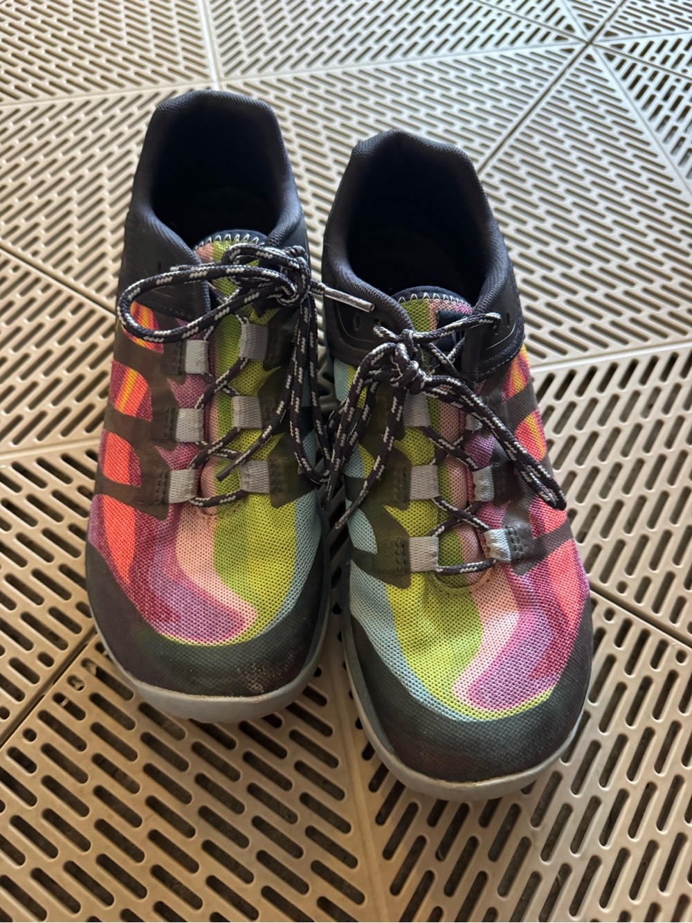 Merrell Hiking Shoe size. 7 Rainbow Multicolor Athletic Shoes with Black Trim